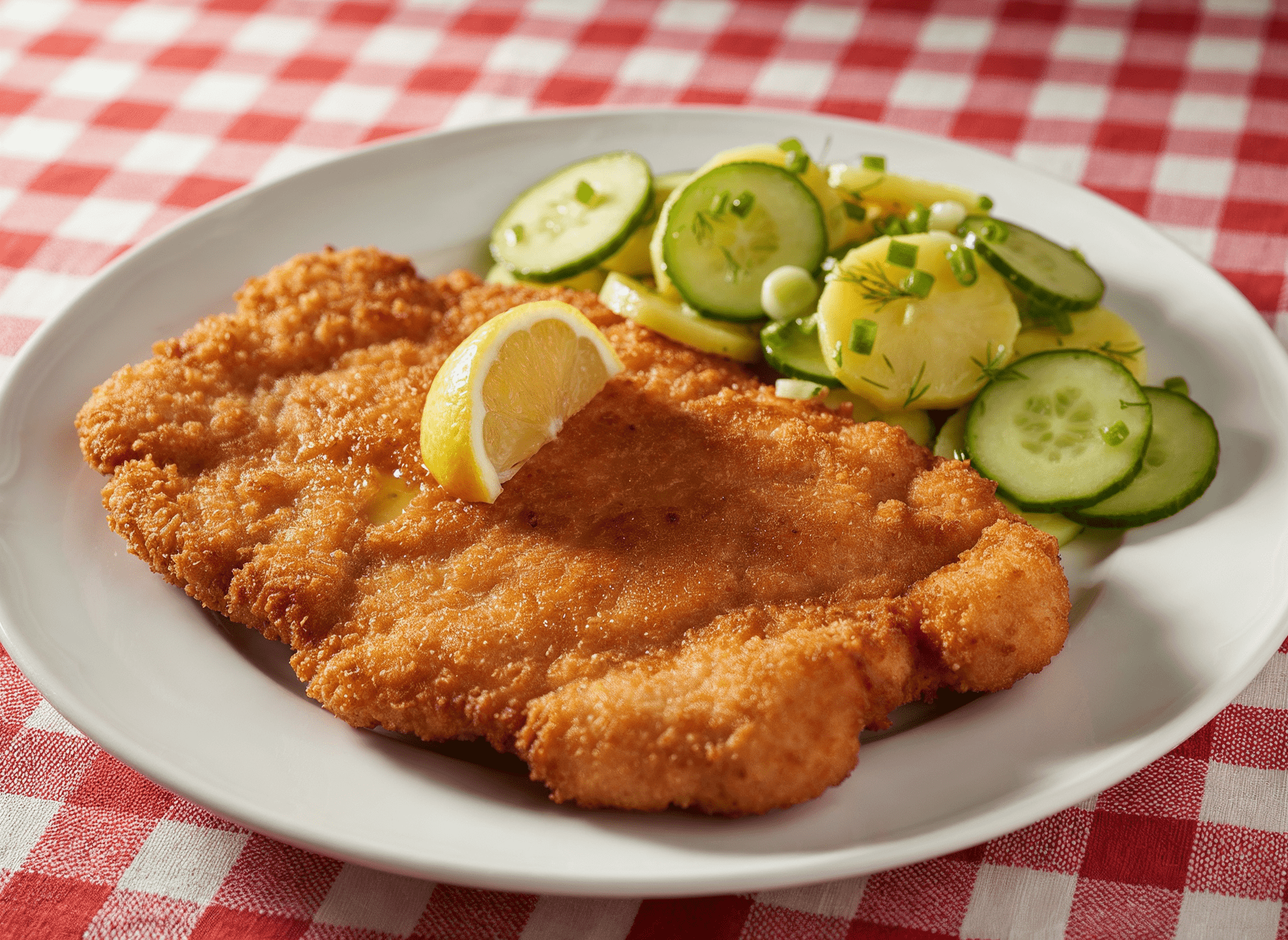 Wiener Schnitzel mit Kartoffel-Gurkensalat